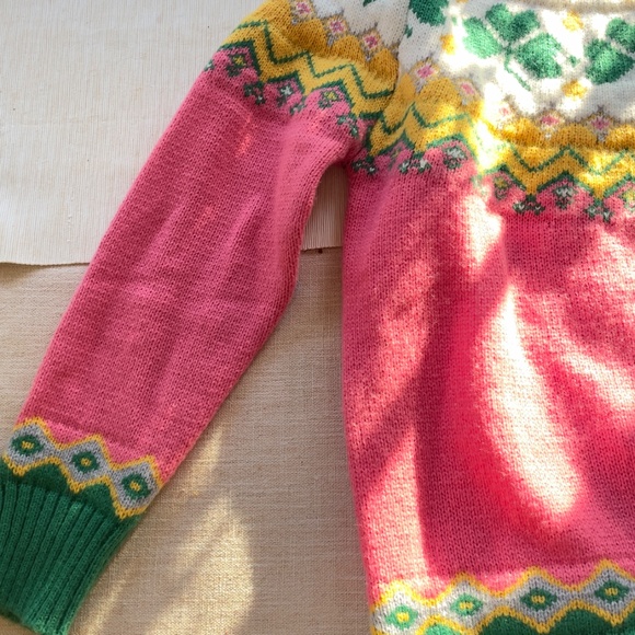 Pink Fair Isle sweater women’s US size S - Picture 13 of 14